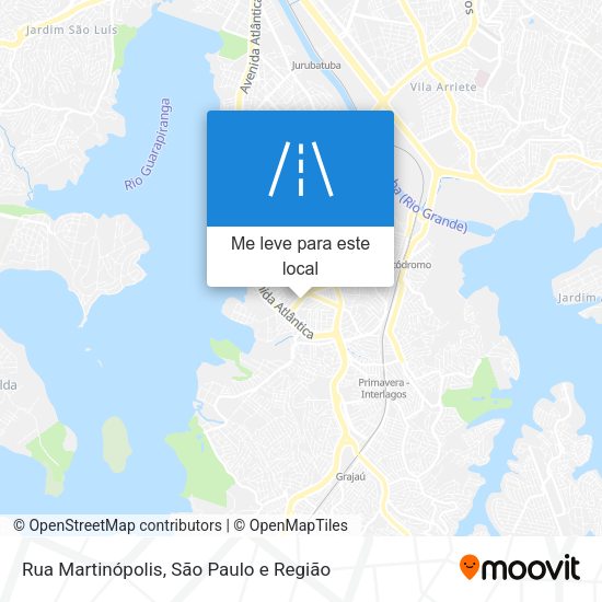 Rua Martinópolis mapa