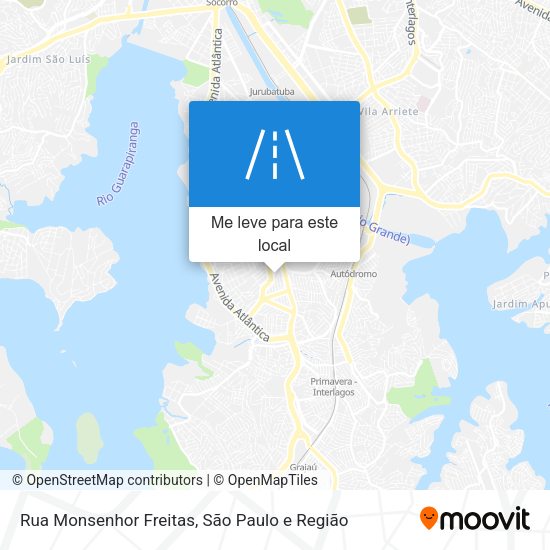 Rua Monsenhor Freitas mapa