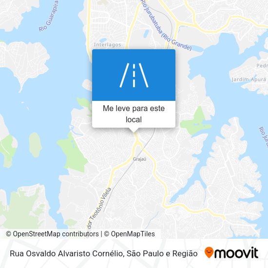 Rua Osvaldo Alvaristo Cornélio mapa