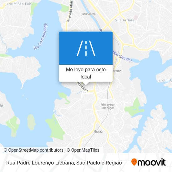 Rua Padre Lourenço Liebana mapa