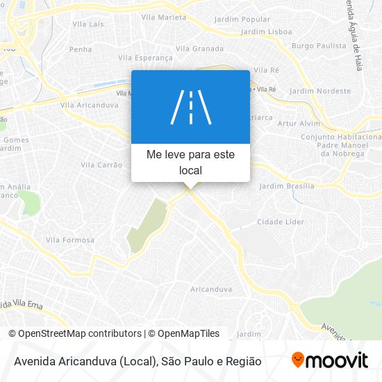 Avenida Aricanduva (Local) mapa