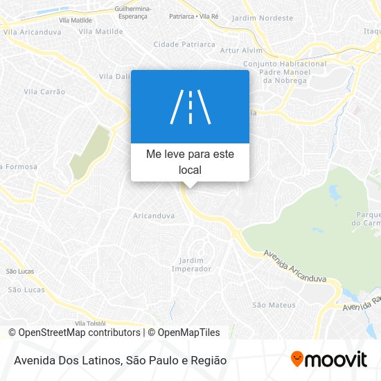 Avenida Dos Latinos mapa