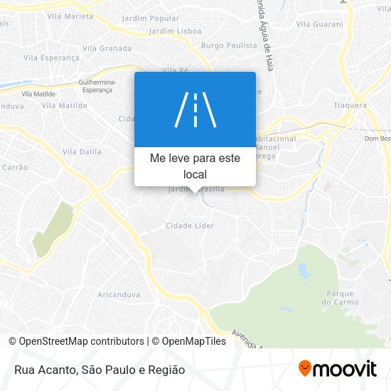 Rua Acanto mapa