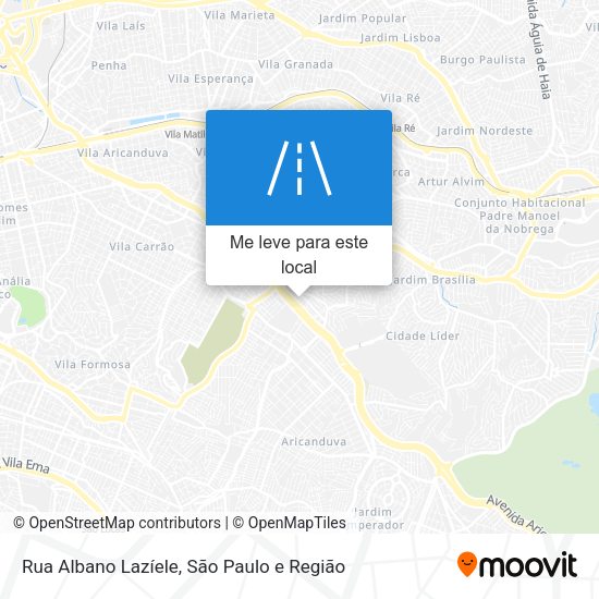 Rua Albano Lazíele mapa