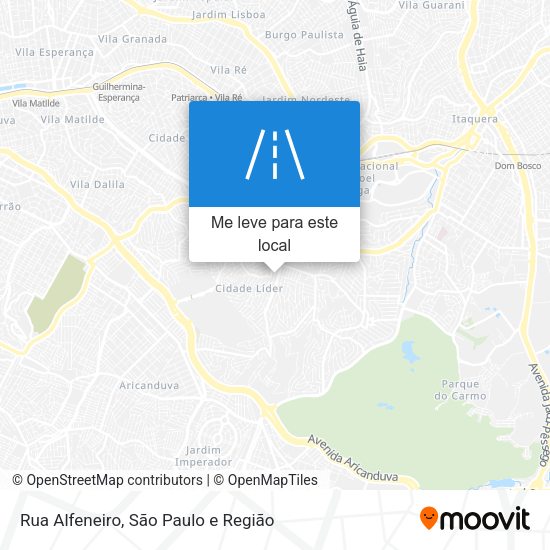 Rua Alfeneiro mapa