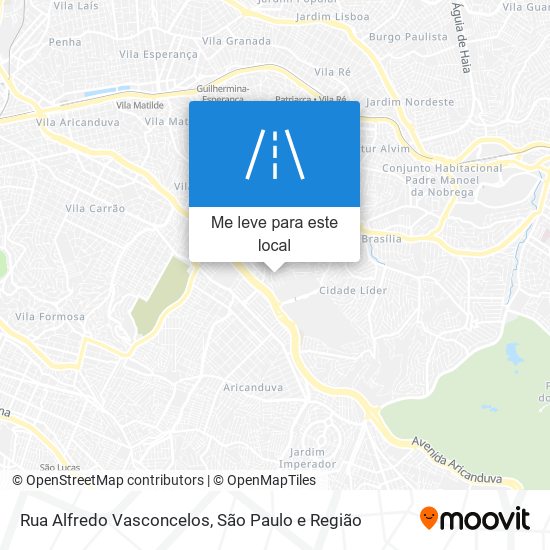 Rua Alfredo Vasconcelos mapa