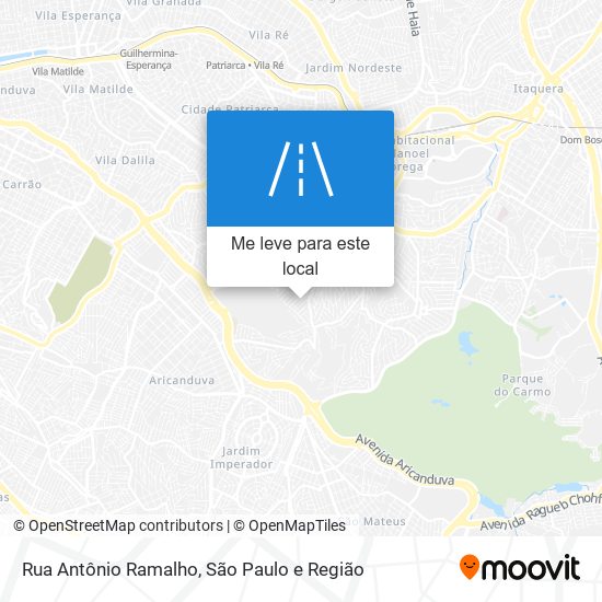 Rua Antônio Ramalho mapa