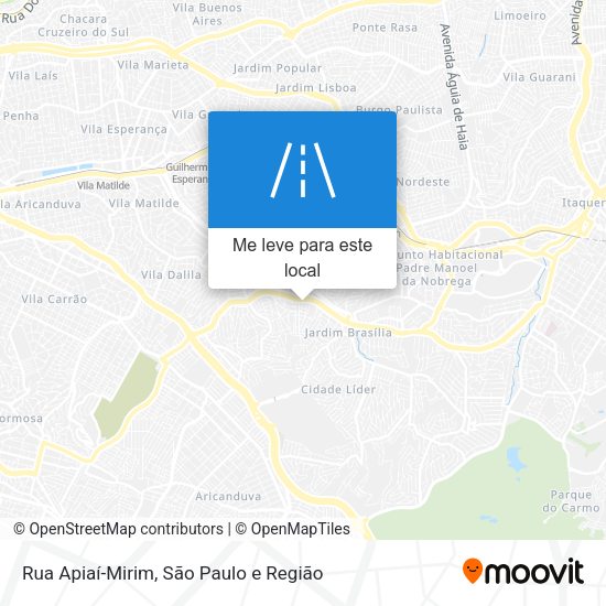 Rua Apiaí-Mirim mapa