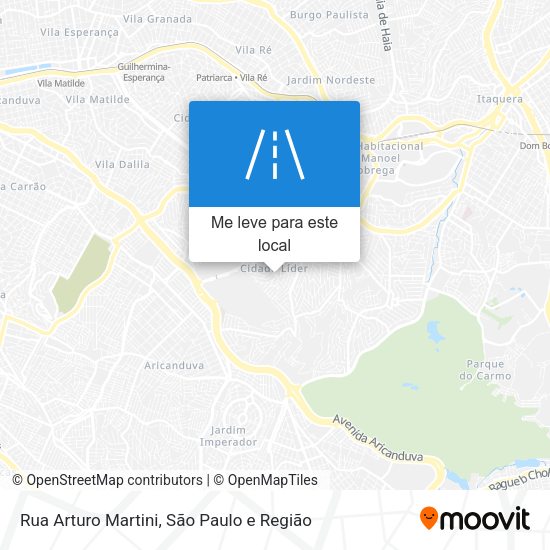 Rua Arturo Martini mapa