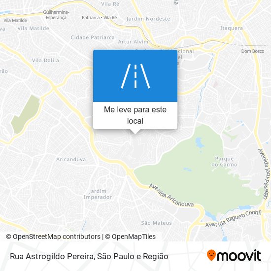 Rua Astrogildo Pereira mapa