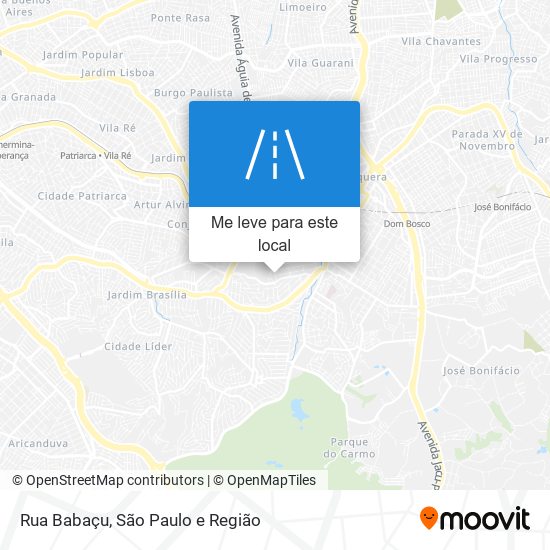 Rua Babaçu mapa