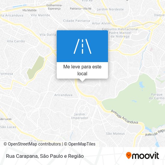 Rua Carapana mapa