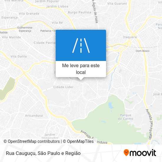 Rua Cauguçu mapa