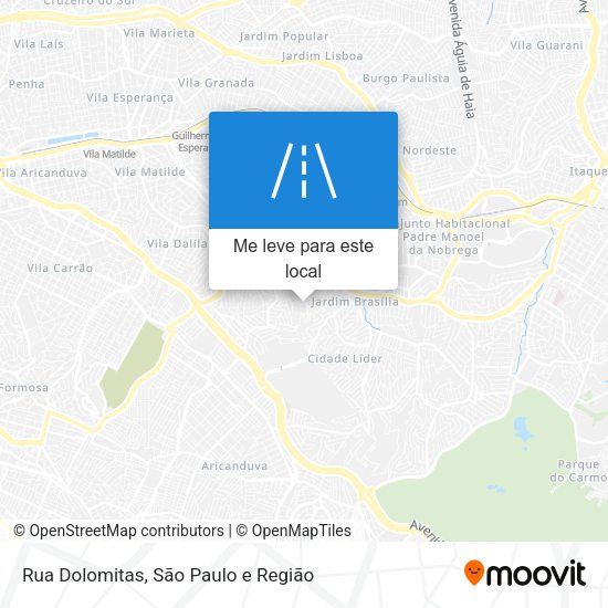 Rua Dolomitas mapa