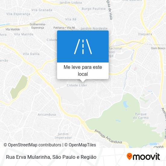 Rua Erva Mularinha mapa