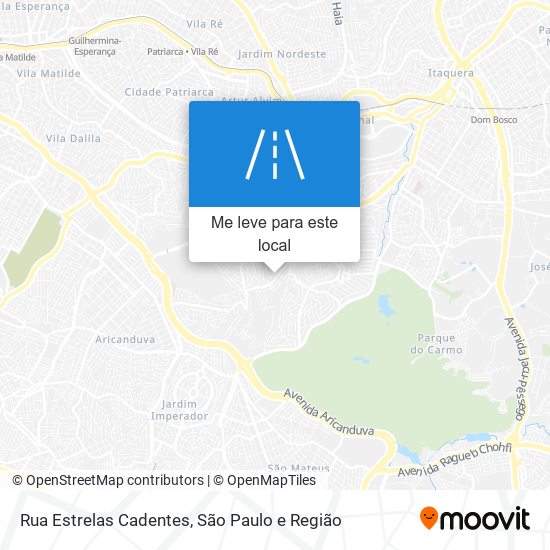 Rua Estrelas Cadentes mapa