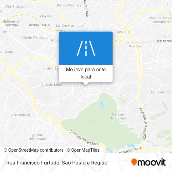 Rua Francisco Furtado mapa