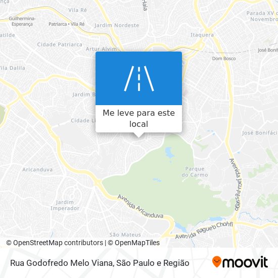 Rua Godofredo Melo Viana mapa