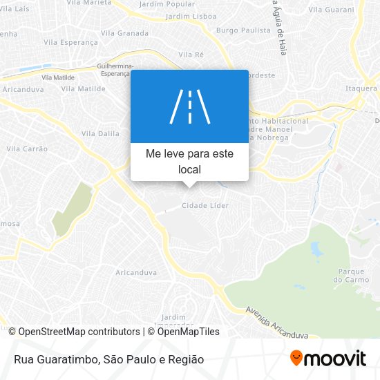 Rua Guaratimbo mapa