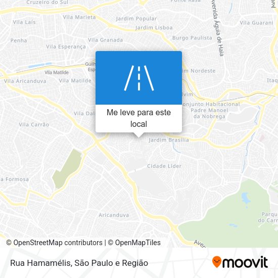 Rua Hamamélis mapa