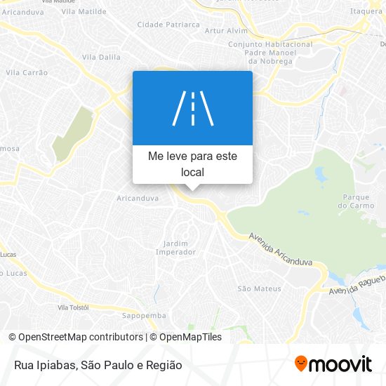 Rua Ipiabas mapa