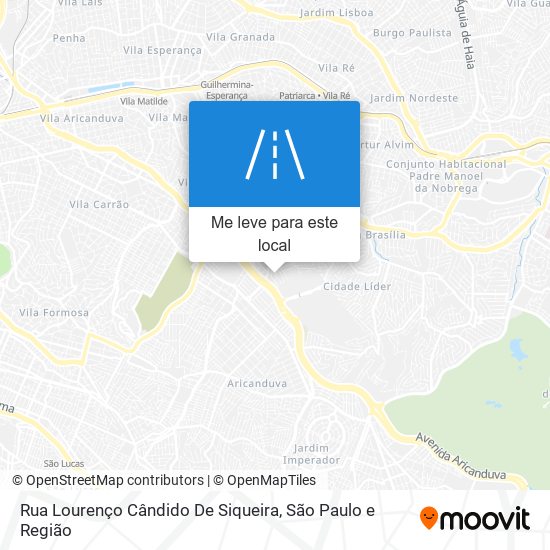 Rua Lourenço Cândido De Siqueira mapa
