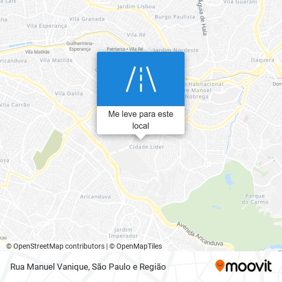 Rua Manuel Vanique mapa