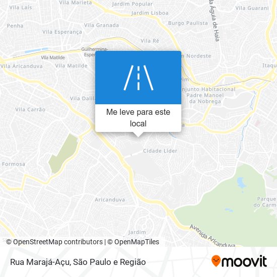 Rua Marajá-Açu mapa