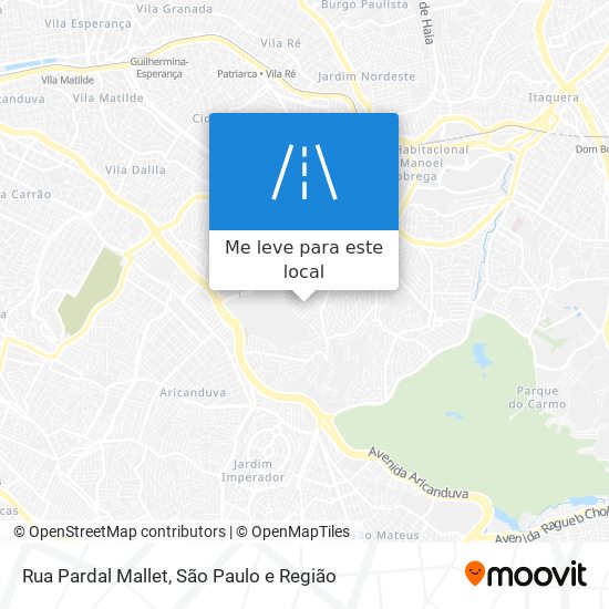 Rua Pardal Mallet mapa