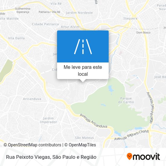 Rua Peixoto Viegas mapa