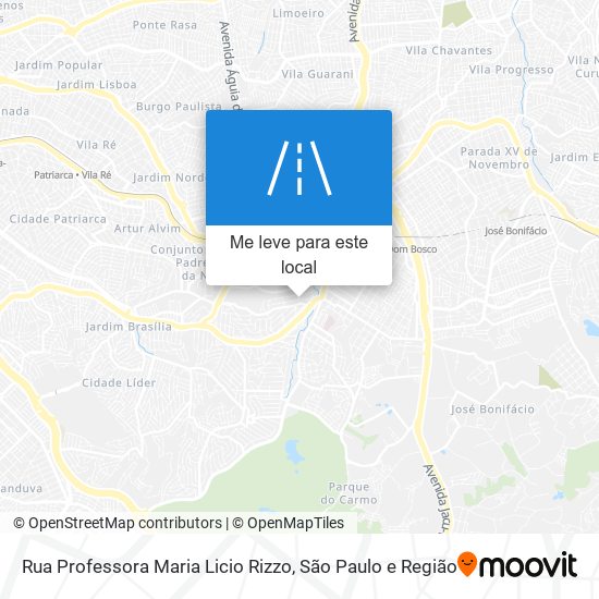 Rua Professora Maria Licio Rizzo mapa