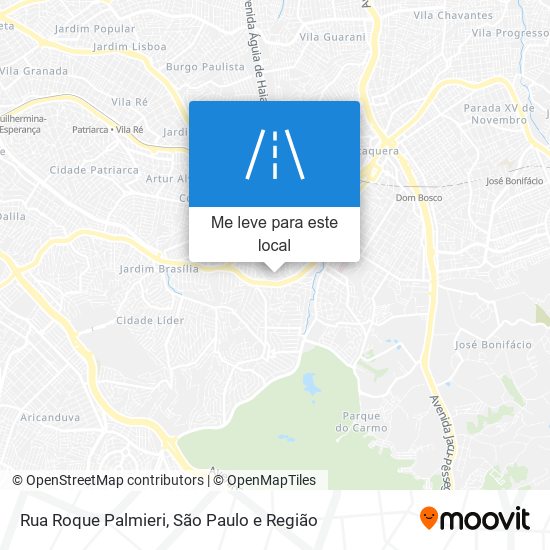 Rua Roque Palmieri mapa