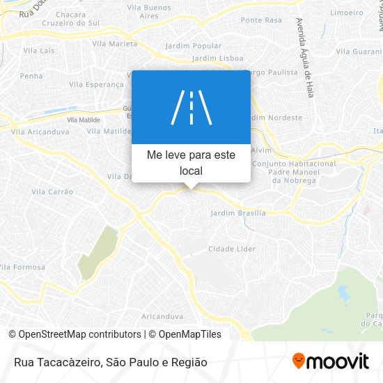 Rua Tacacàzeiro mapa