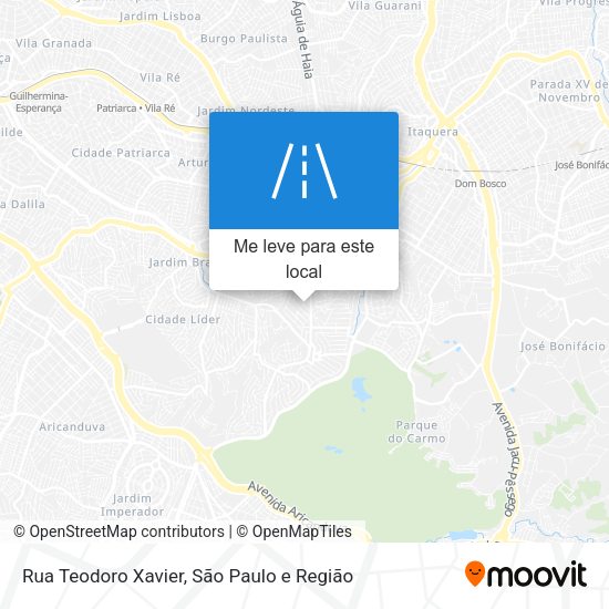 Rua Teodoro Xavier mapa