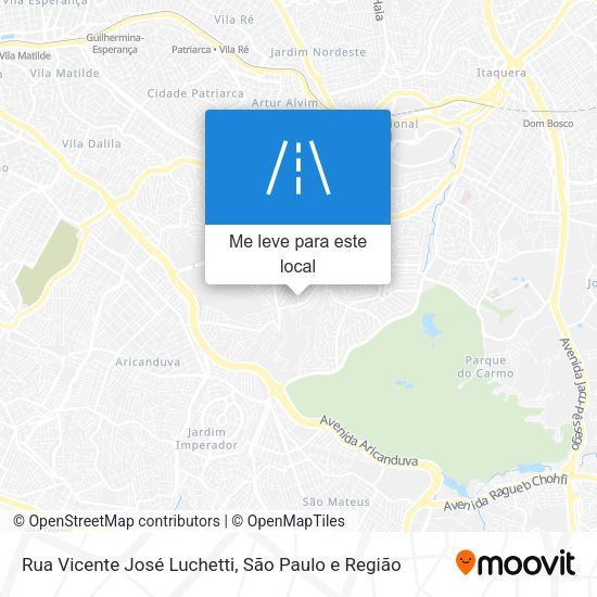 Rua Vicente José Luchetti mapa
