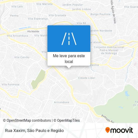 Rua Xaxim mapa
