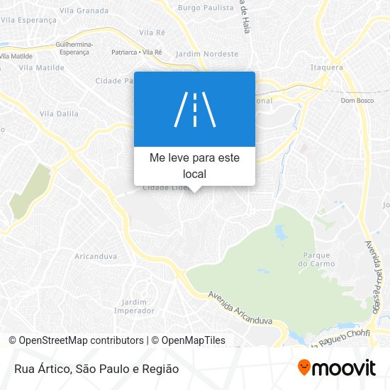 Rua Ártico mapa