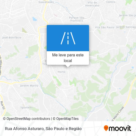Rua Afonso Asturaro mapa