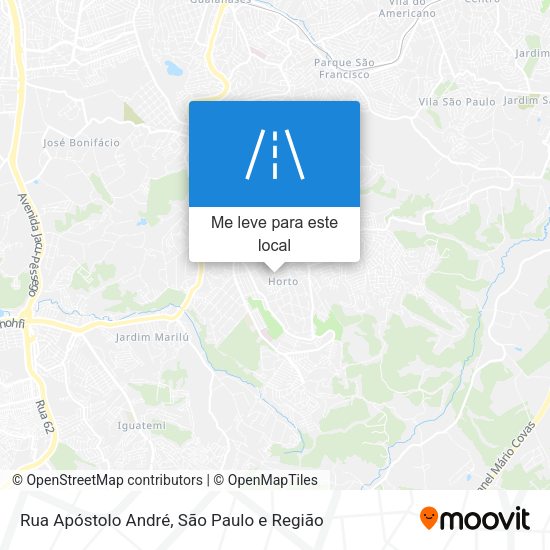 Rua Apóstolo André mapa