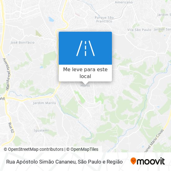 Rua Apóstolo Simão Cananeu mapa