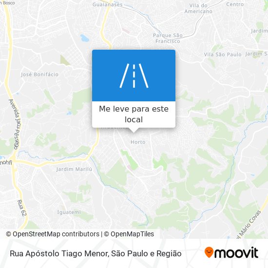 Rua Apóstolo Tiago Menor mapa