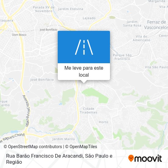 Rua Barão Francisco De Aracandi mapa