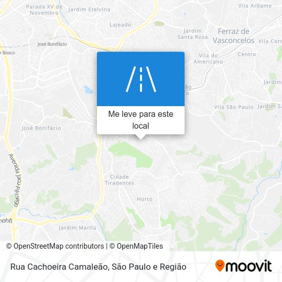 Rua Cachoeira Camaleão mapa