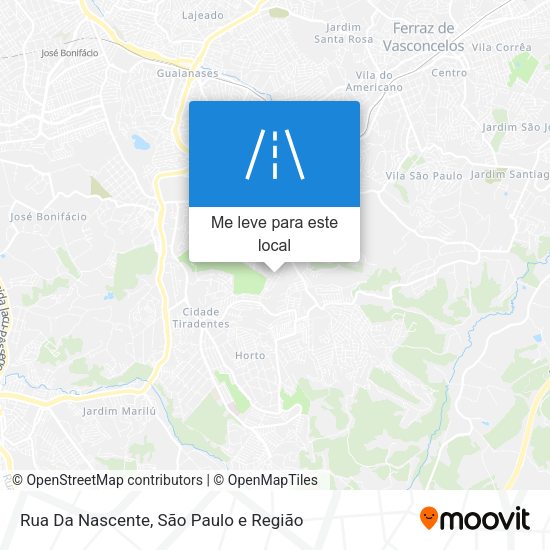 Rua Da Nascente mapa