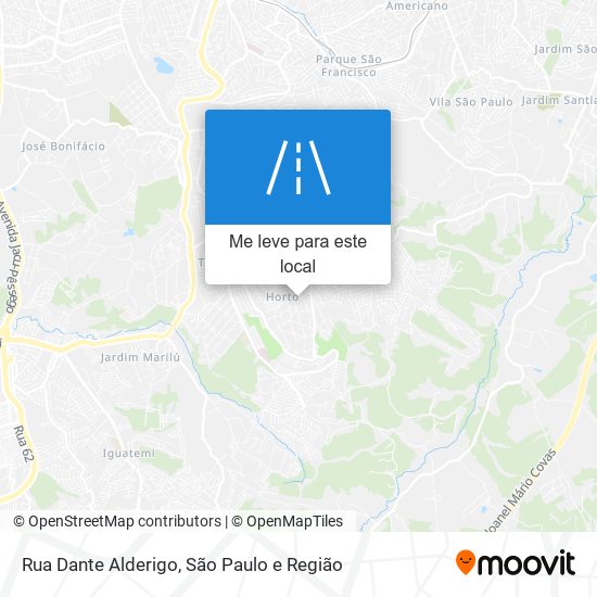 Rua Dante Alderigo mapa