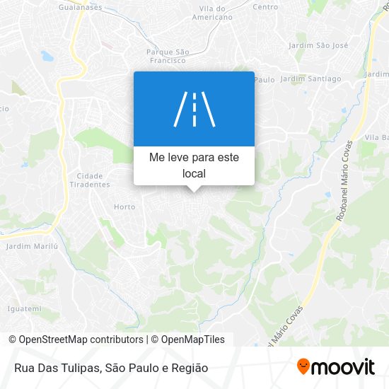 Rua Das Tulipas mapa