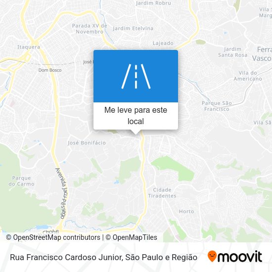 Rua Francisco Cardoso Junior mapa