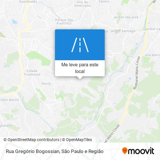 Rua Gregório Bogossian mapa