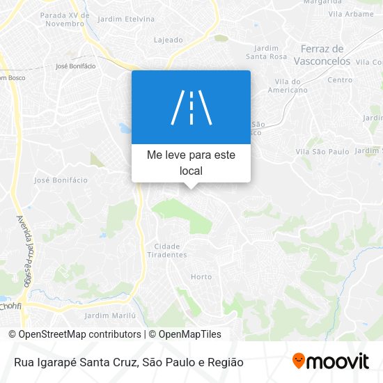Rua Igarapé Santa Cruz mapa