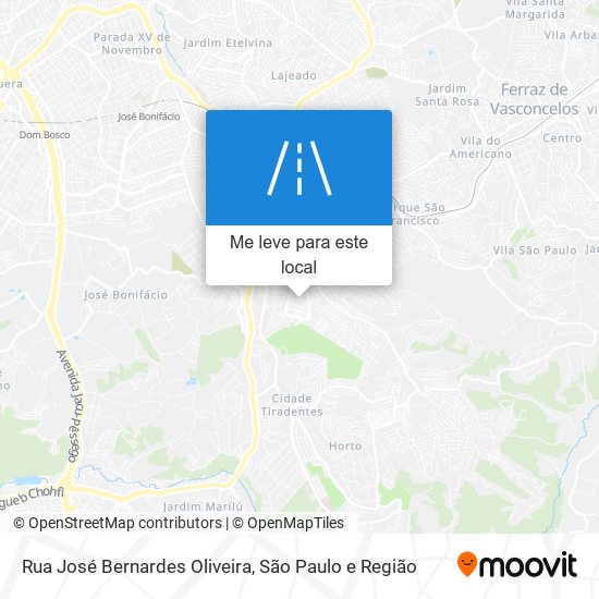 Rua José Bernardes Oliveira mapa